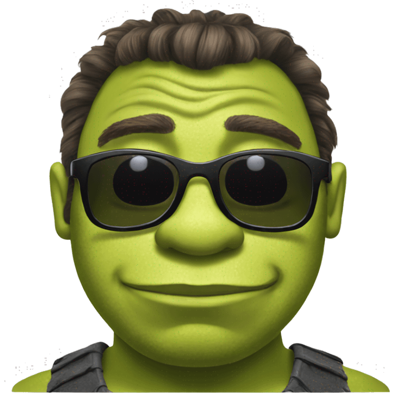 shrek with sunglasses emoji