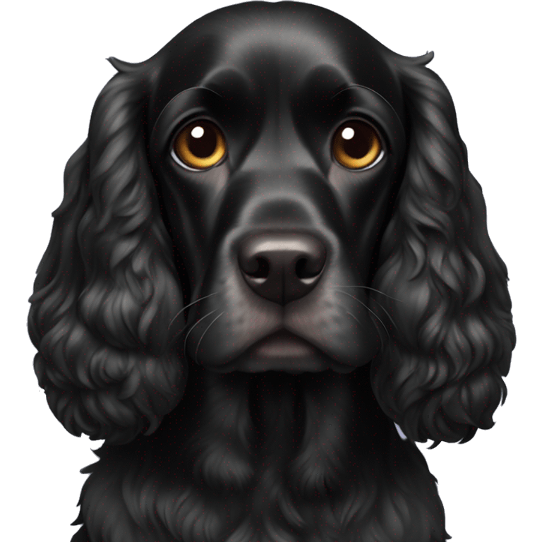 Black cocker spaniel emoji