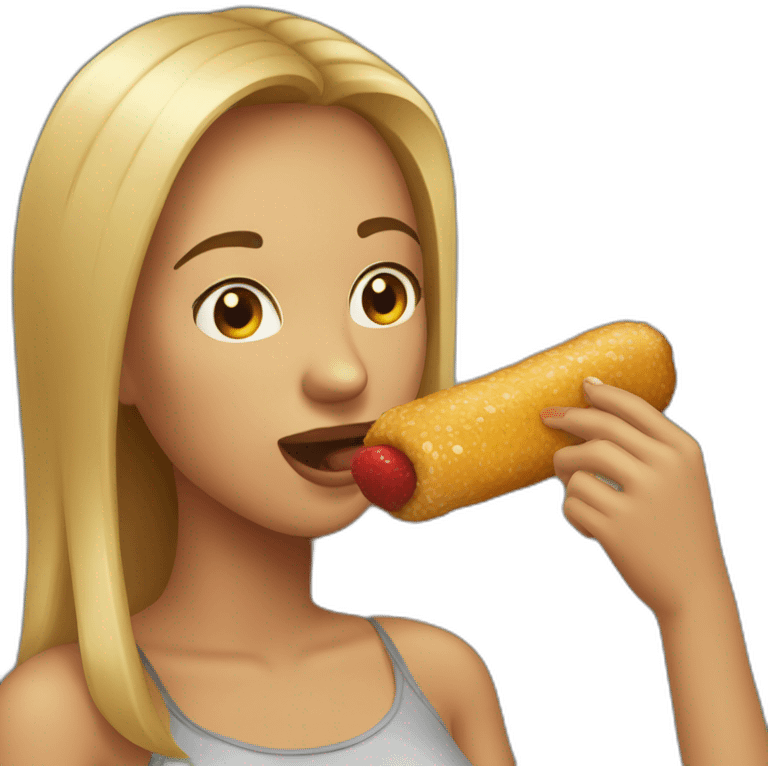 attractive pose tan woman licks popsickle emoji