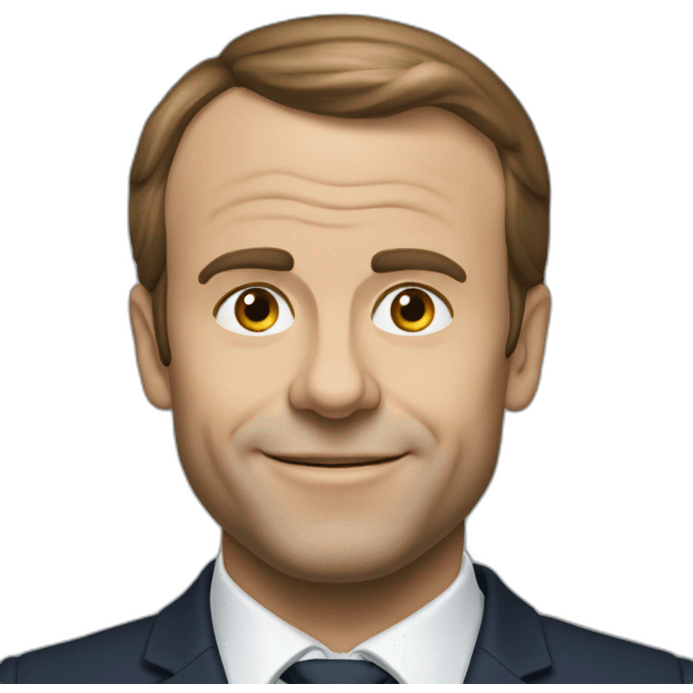 Macron écrasé emoji