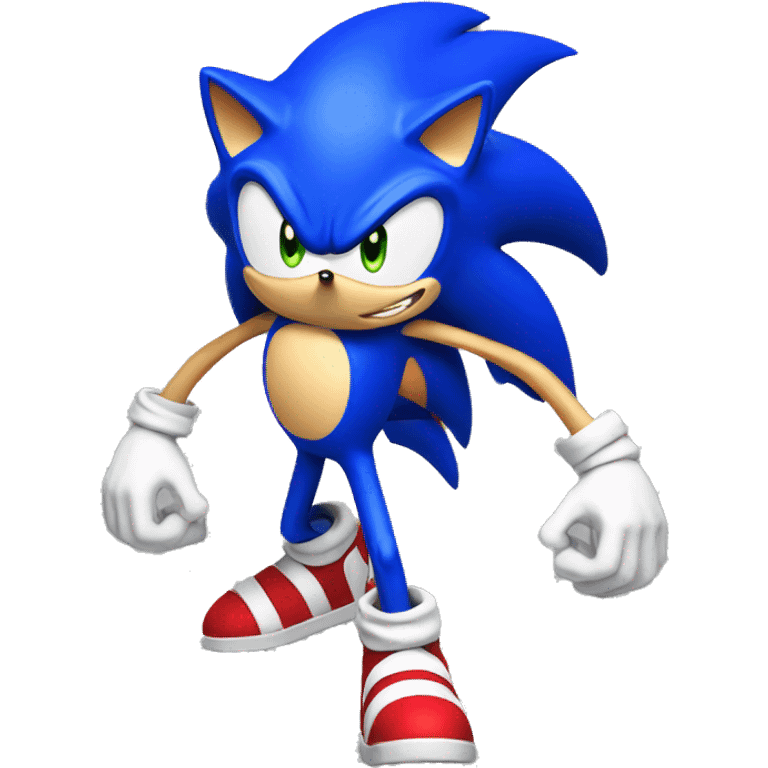 sonic with lots of legs going fast as hell emoji