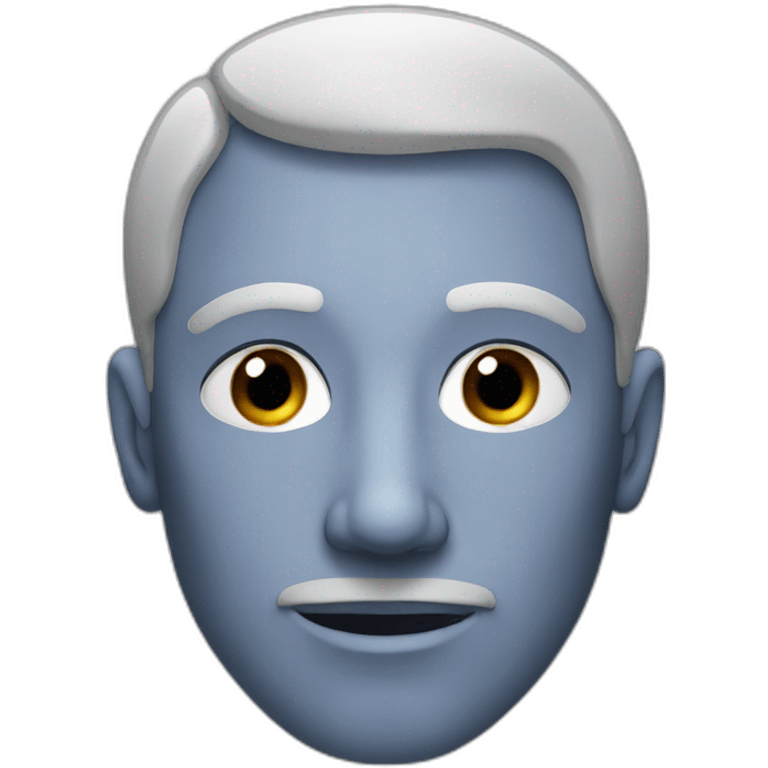 Men face without ear nose eye and mouth emoji