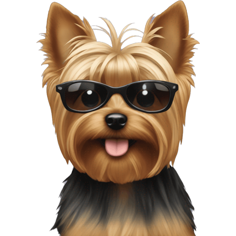 Yorkie with sunglasses  emoji