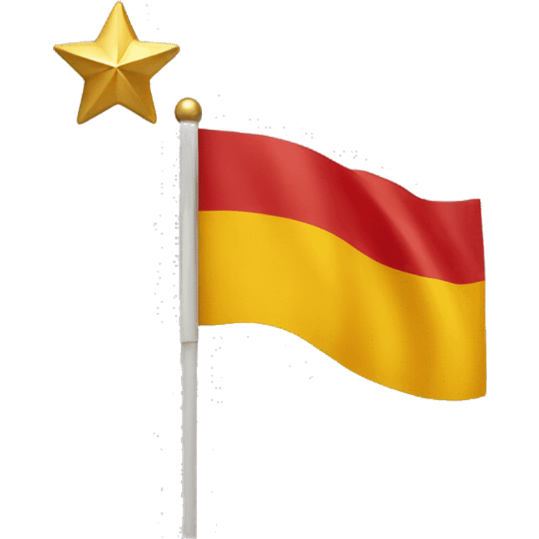 Spanish flag with a gold star emoji