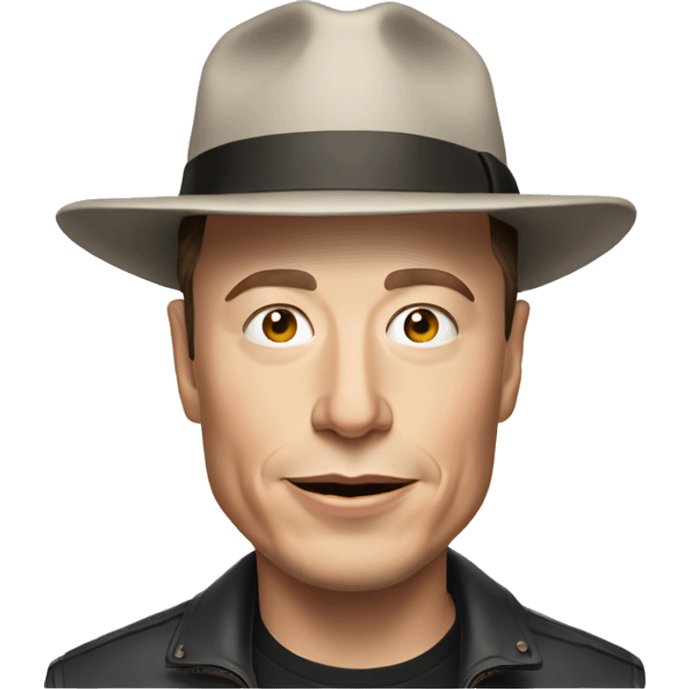 elon musk wearing a hat emoji