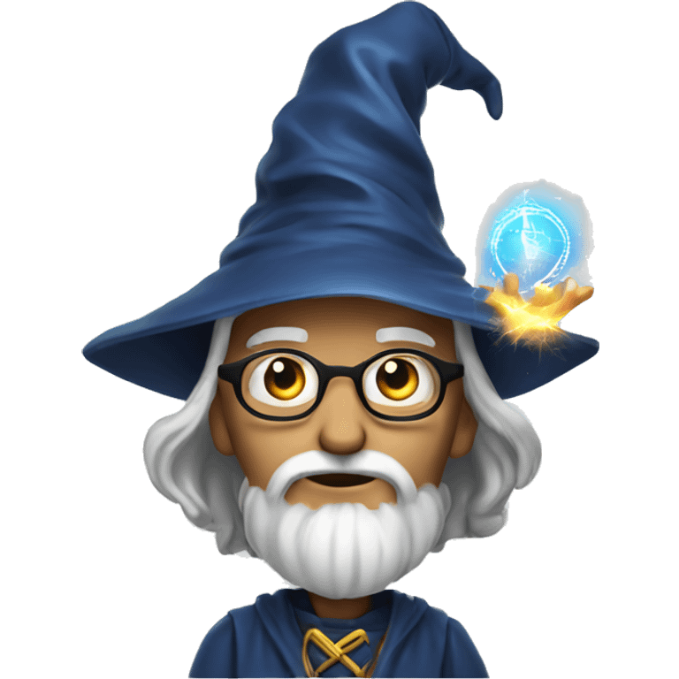 wizard coding genius with powerful magic emoji