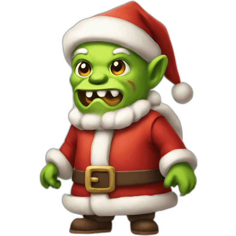 supercell goblin as santa claus emoji