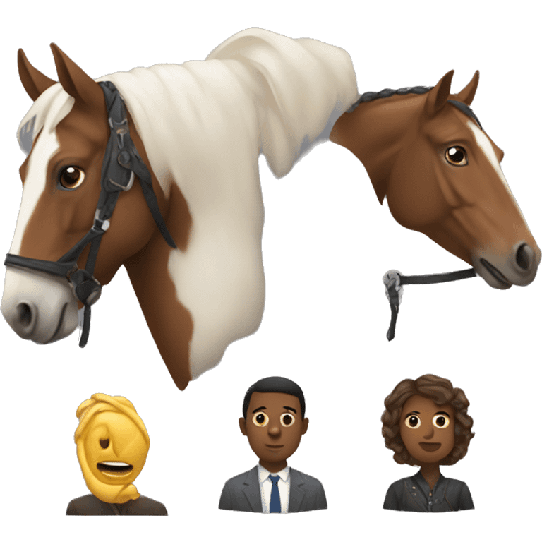 a person with a horses head  emoji