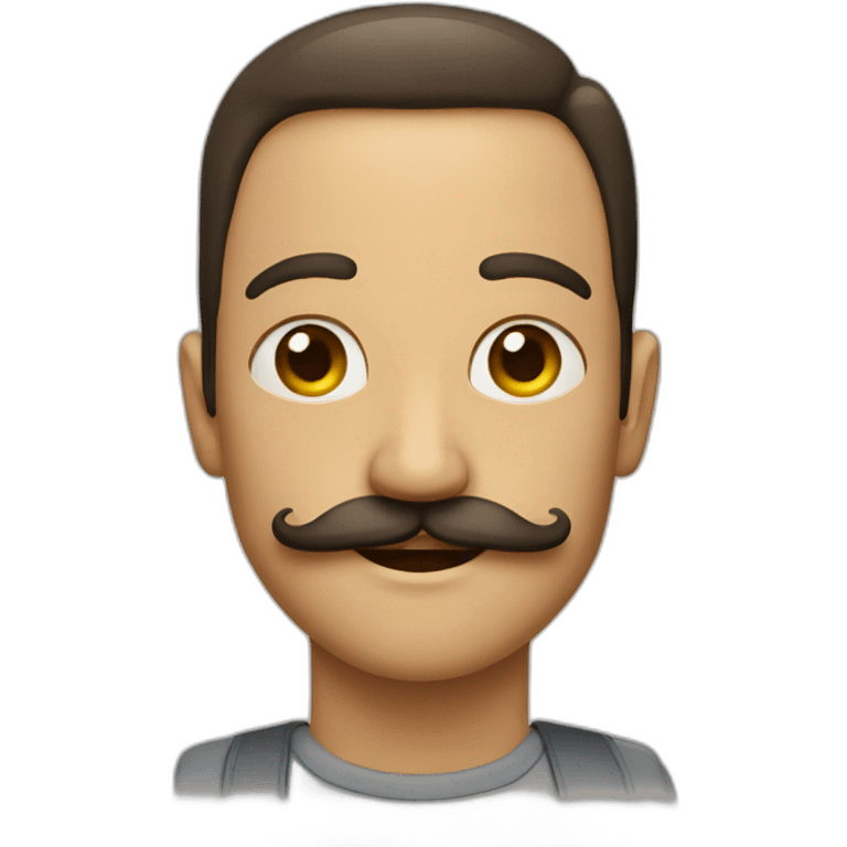 Homme avec une moustache carre emoji