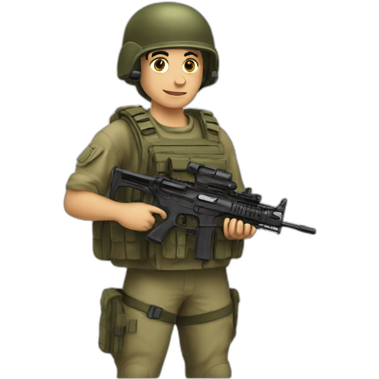 Israeli Soldier with tavor emoji