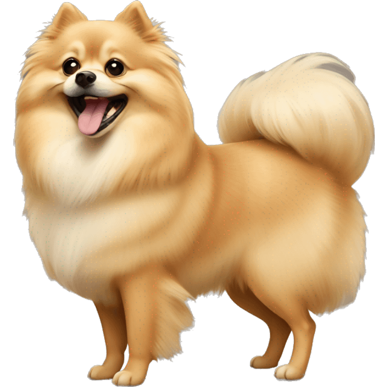 Happy beige pomerian emoji