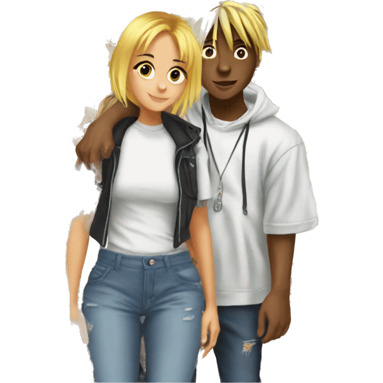 juice wrld with anime girl emoji