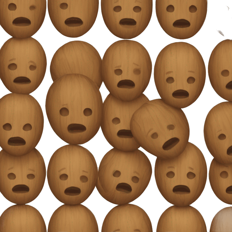 Walnut no eyes emoji