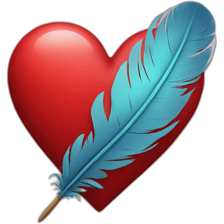 Heart with feather emoji