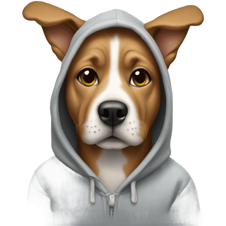 Dog wearing a hoodie  emoji