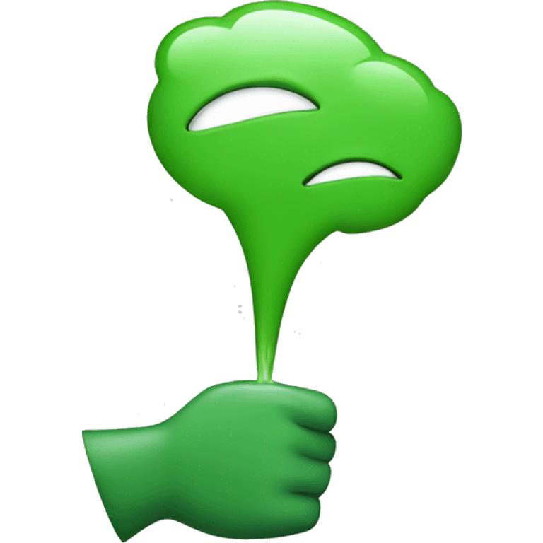 A person spitting green while smiling emoji