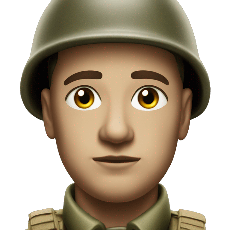 photorealistic serious soldier WW2 emoji