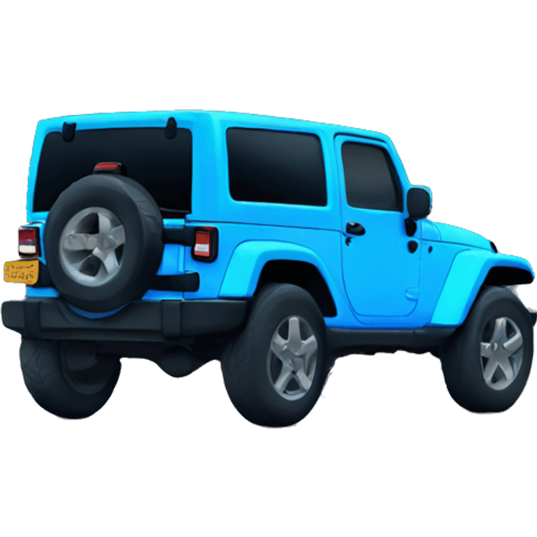 neon blue jeep wrangler emoji