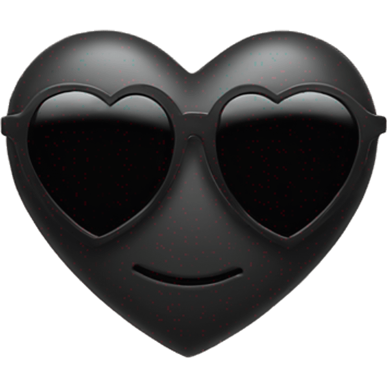 Heart with black shades emoji