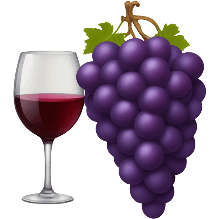 Grape with wine emoji