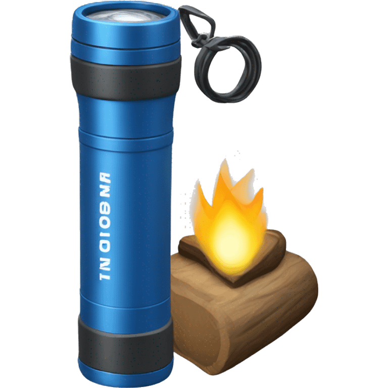 Realistic Blue camping flashlight emoji