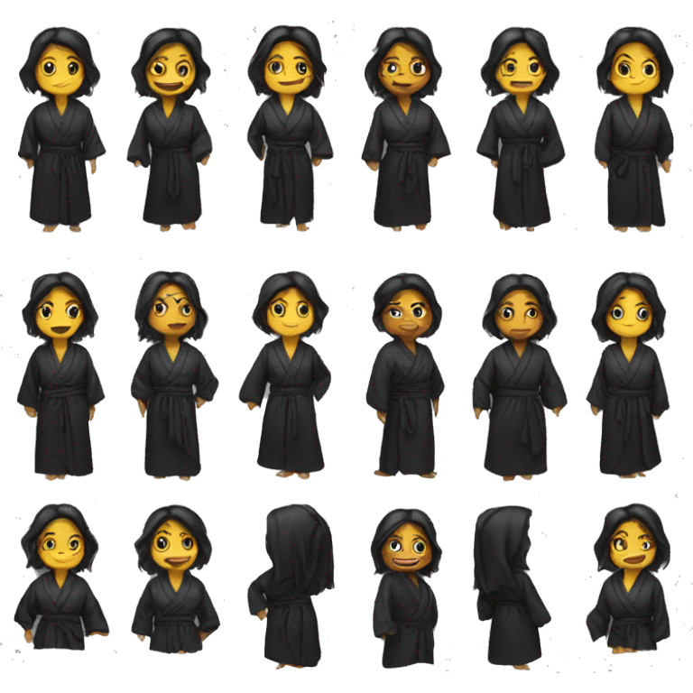  black silk robe emoji