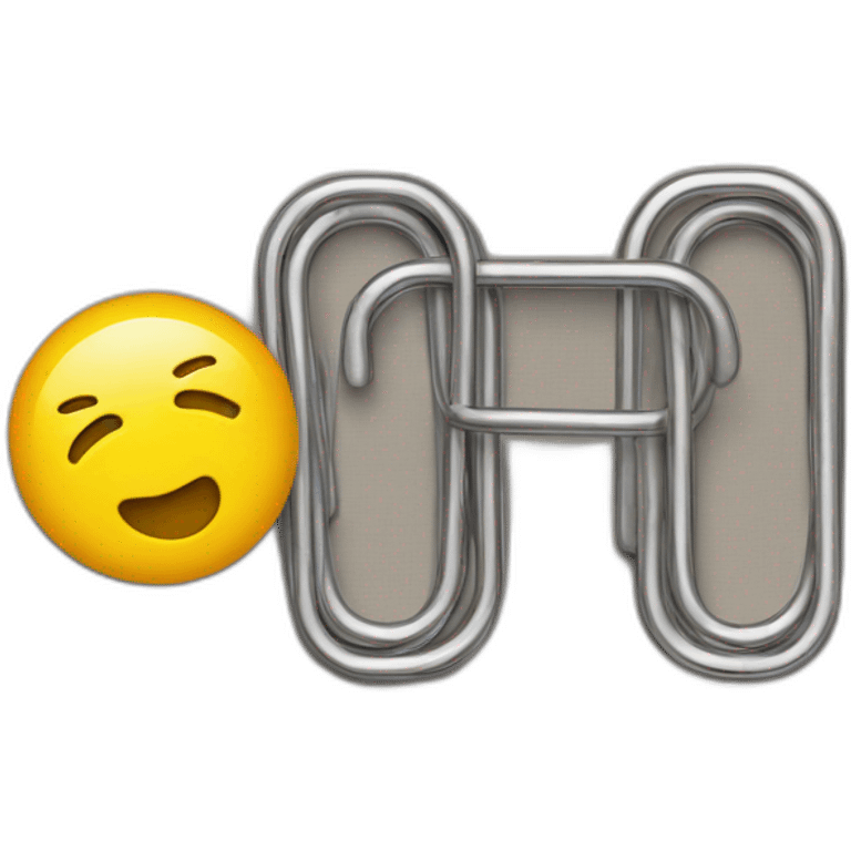 two paper clips emoji