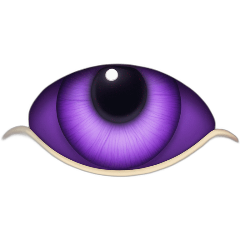 majestic godly violet iris eyeball serious intense symmetrical knowledgable emoji