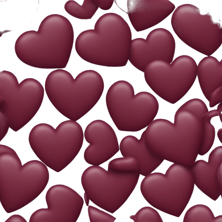 deep wine red color heart emoji