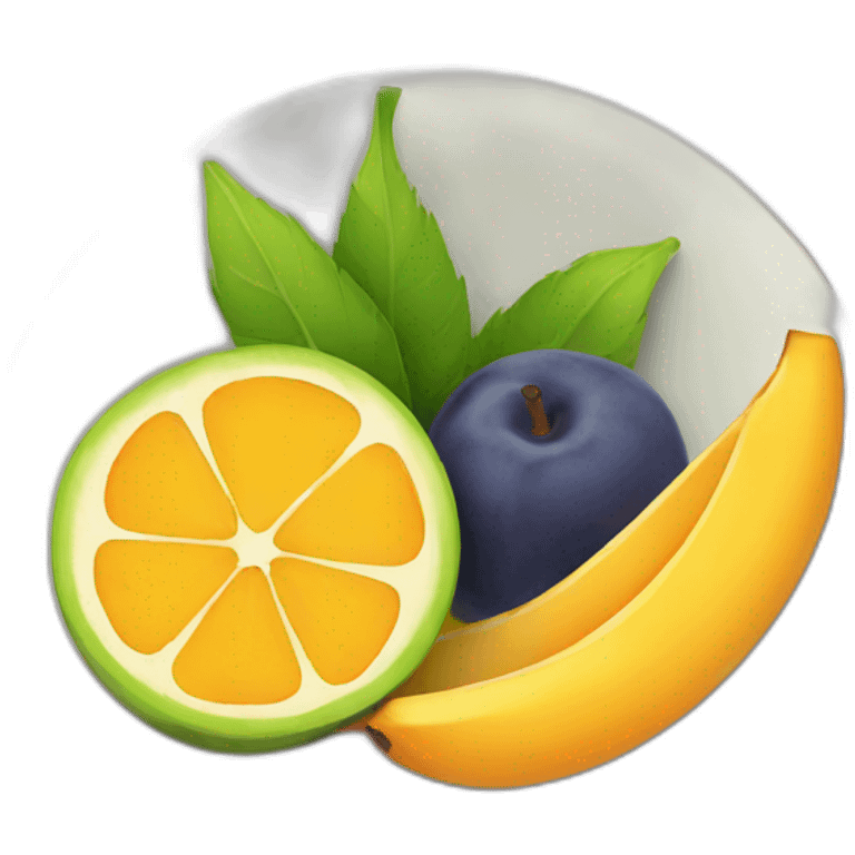 cut fruit plate emoji