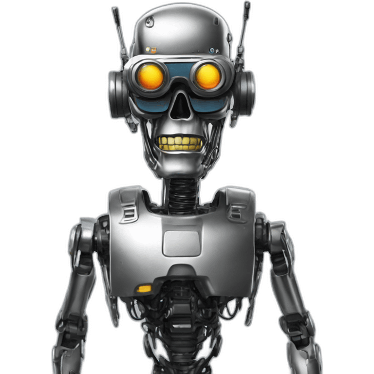 terminator robot with augmented reality googles emoji