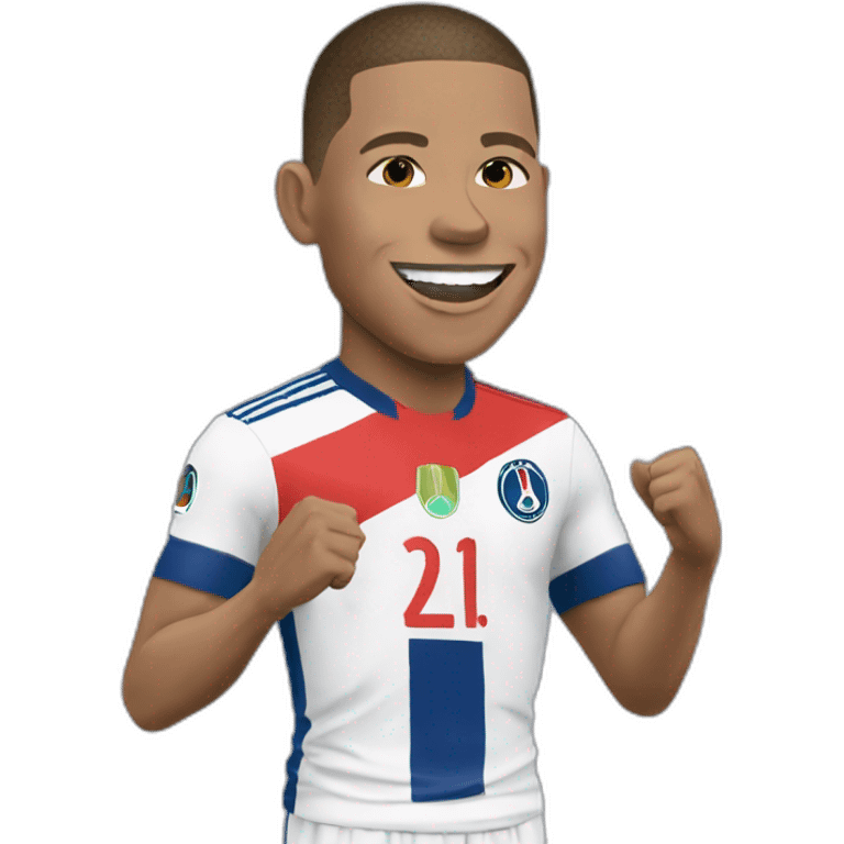 Mbappé qui fait ça célébration emoji