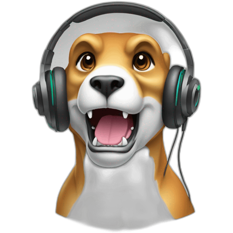 techsupport trex in headphones emoji