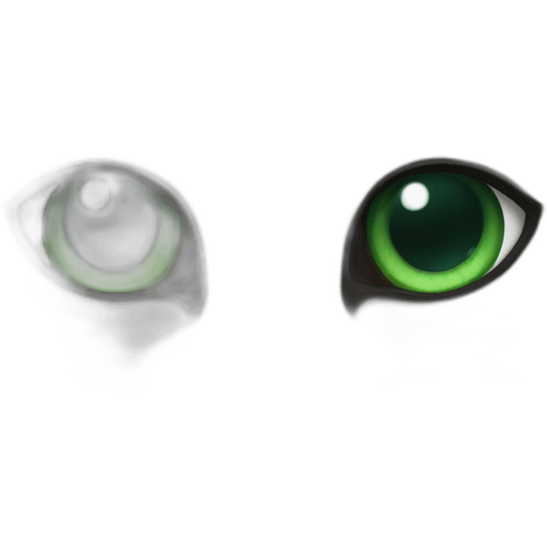 gato gris peludo ojos verdes emoji