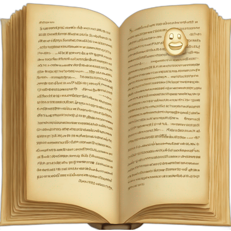 Livre ouvert avec histoire écrit dedans emoji