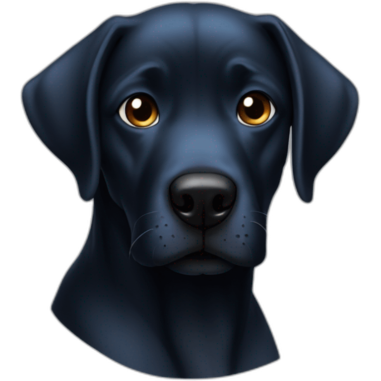 Perro negro y ojos azules  emoji