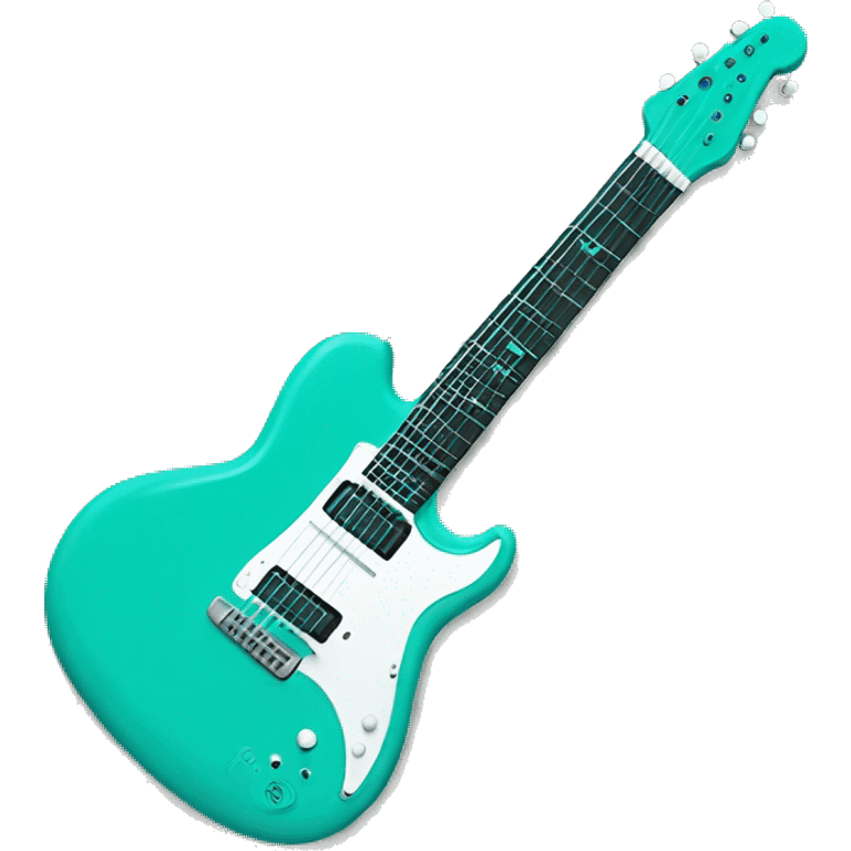 Turquoise guitar  emoji