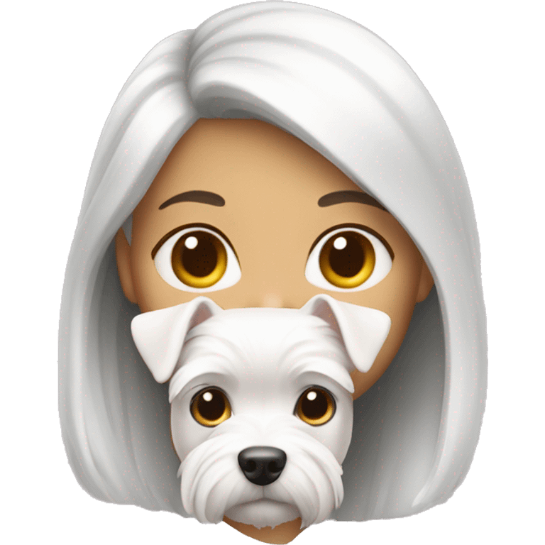 Girl with westie emoji