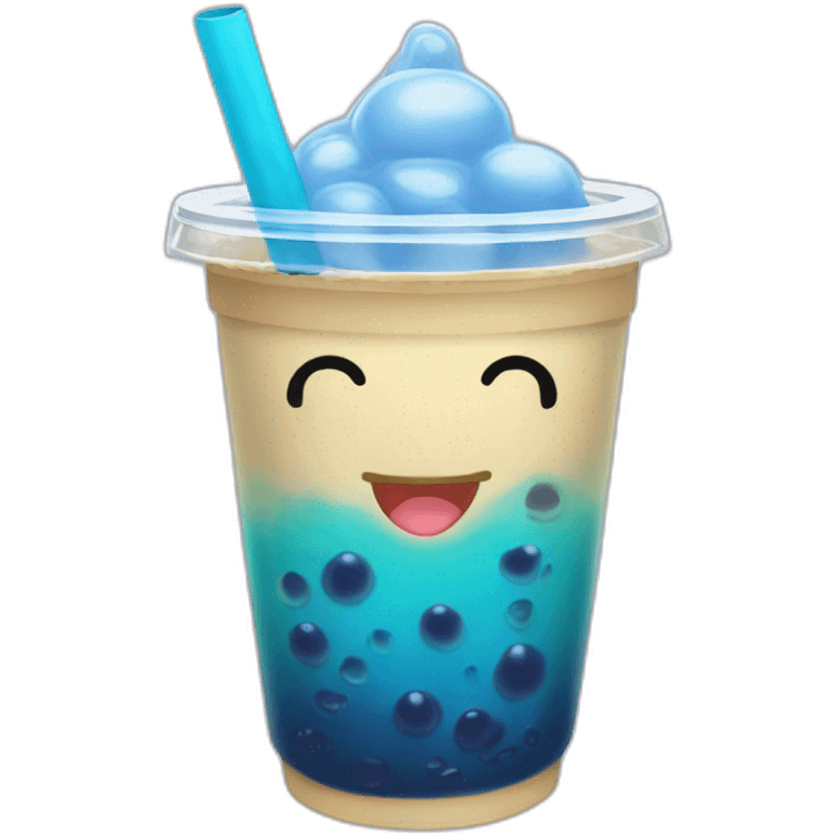 blue bubble tea emoji