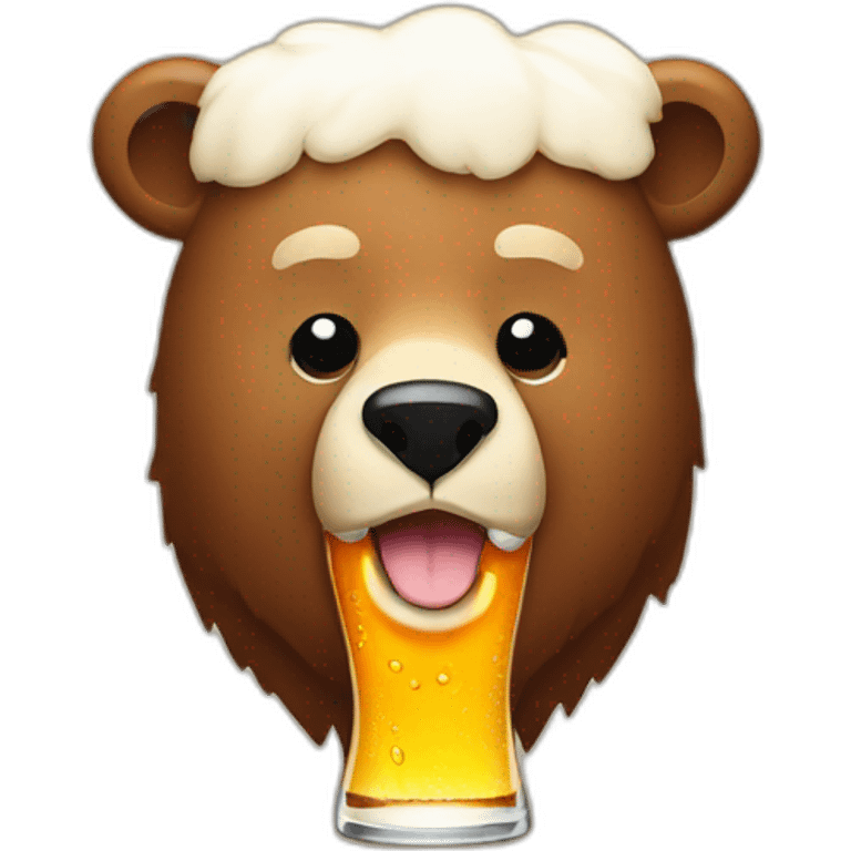 Bear beer emoji