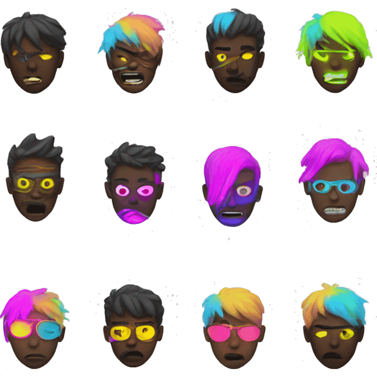  neon riot emoji