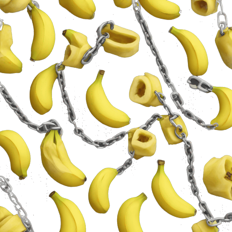 Banana wrapped in chain emoji