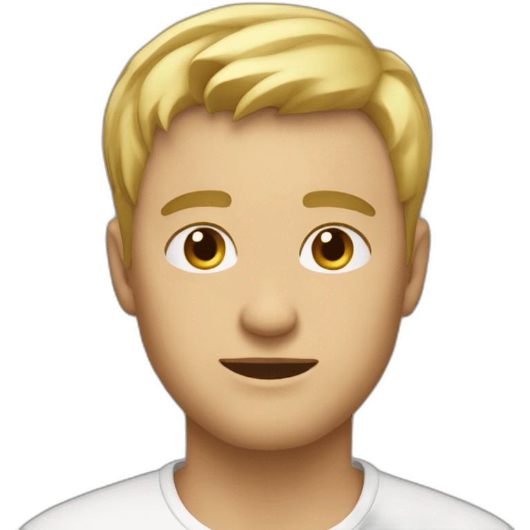 MAN FOCUSED FACIAL EXPRESSION BLOND SHORT HAIR IN HIS 30S emoji