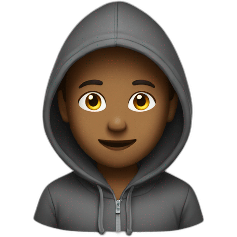 Dit wearing à hoodie  emoji