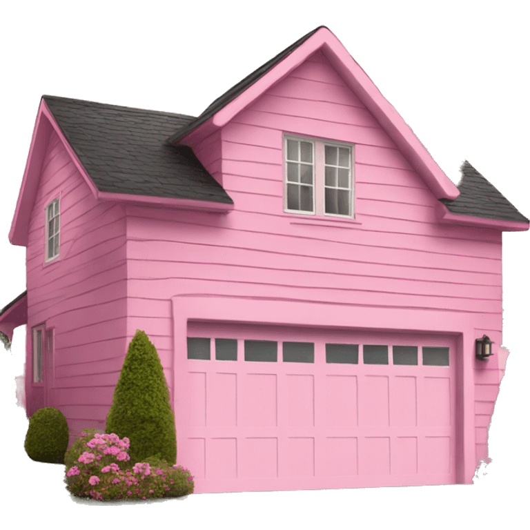 Pink home with garage  emoji