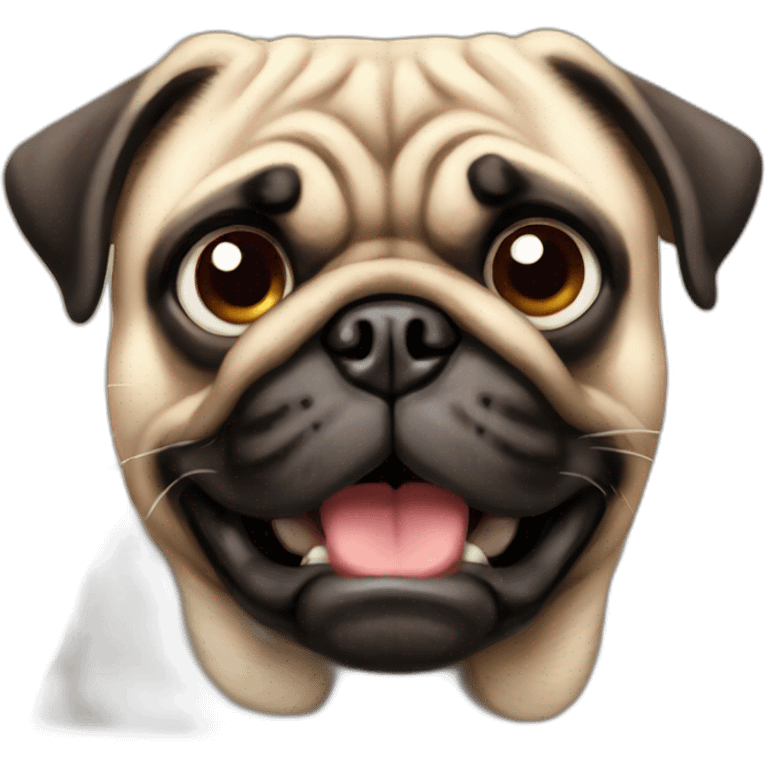 Pug angry emoji