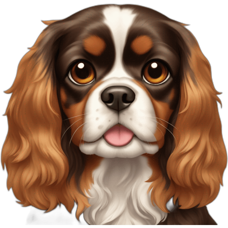 black and tan cavalier king Charles spaniel emoji