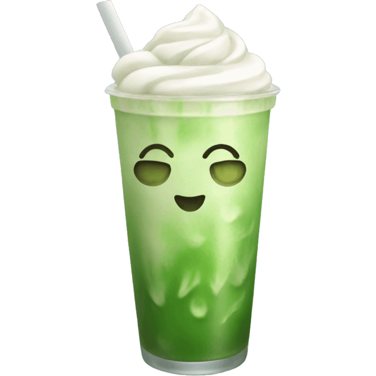 Iced matcha latte emoji