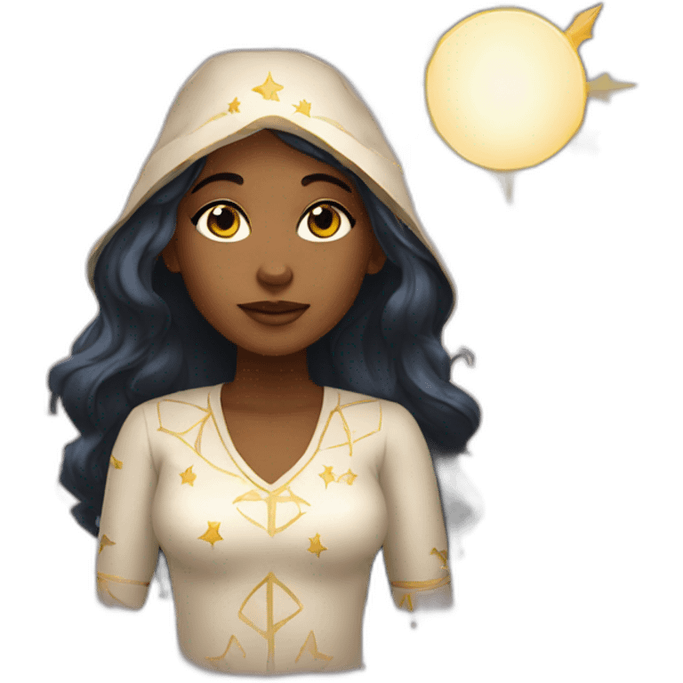 Astrology girl make natal map emoji