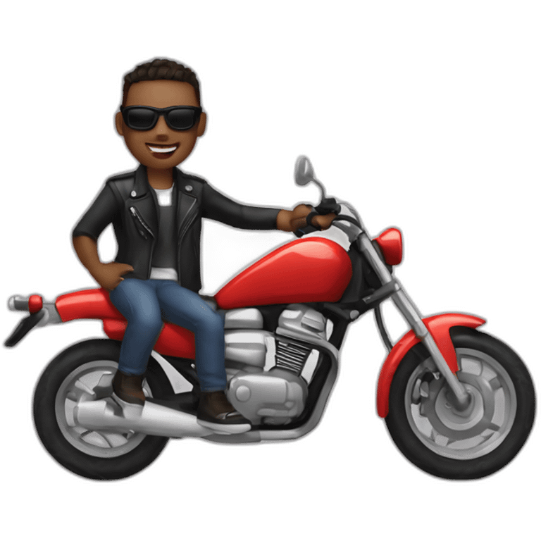 Myself with a cool motorbike emoji